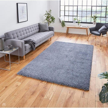 Sierra 9000 Plush Soft High-Density Stain-Resistant Plain Textured Polypropylene Shaggy Slate Grey Rug-Think Rugs-Rug Love - The Most Loved Rug Store